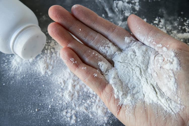 Talc used in talcum powder